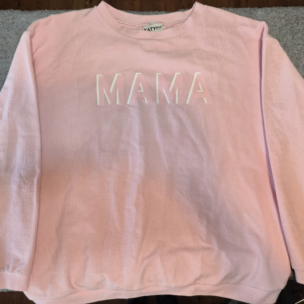 Katydid Pink 'MAMA' Long Sleeve Tee